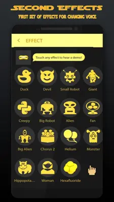 Gold Voice Changer & Voice Recorder android App screenshot 3