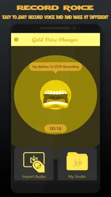 Gold Voice Changer & Voice Recorder android App screenshot 5